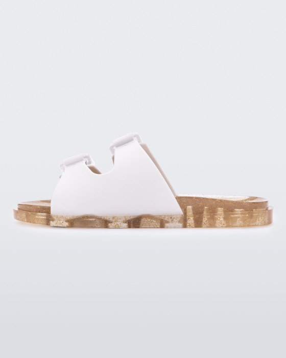 Mini Melissa Wide Sandal-Kids White
