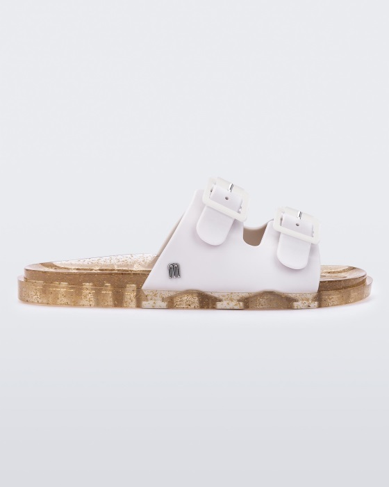 Mini Melissa Wide Sandal-Kids White