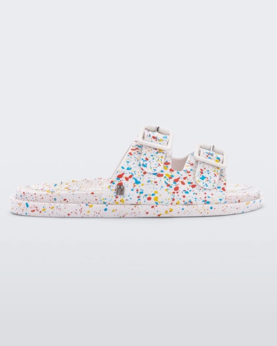 White Mini Melissa Wide Sandal-Kids